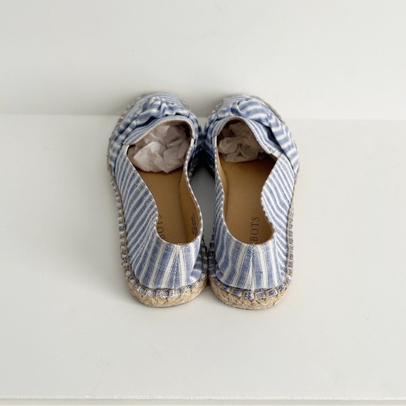 Talbots Izzy Stripe Knotted Linen Espadrille Shoes - Picture 7 of 8